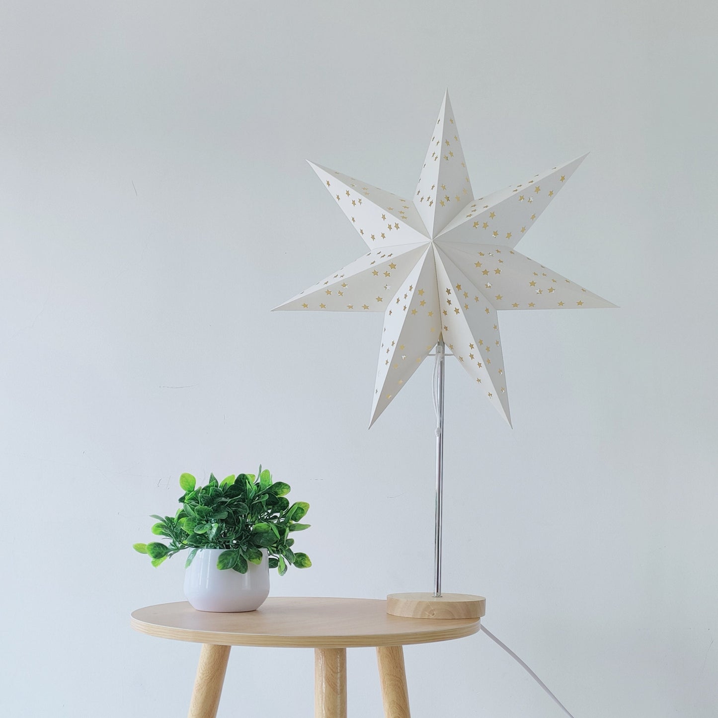 Paper Star Table Lamps , Minimalist Bedside Lamp, Festival Star Decoration