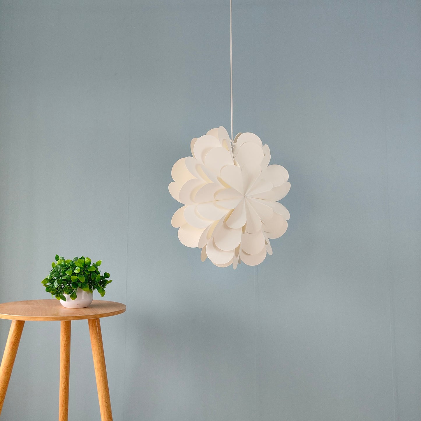 White Flower Paper Lantern – 17 Inch for Wedding Decor