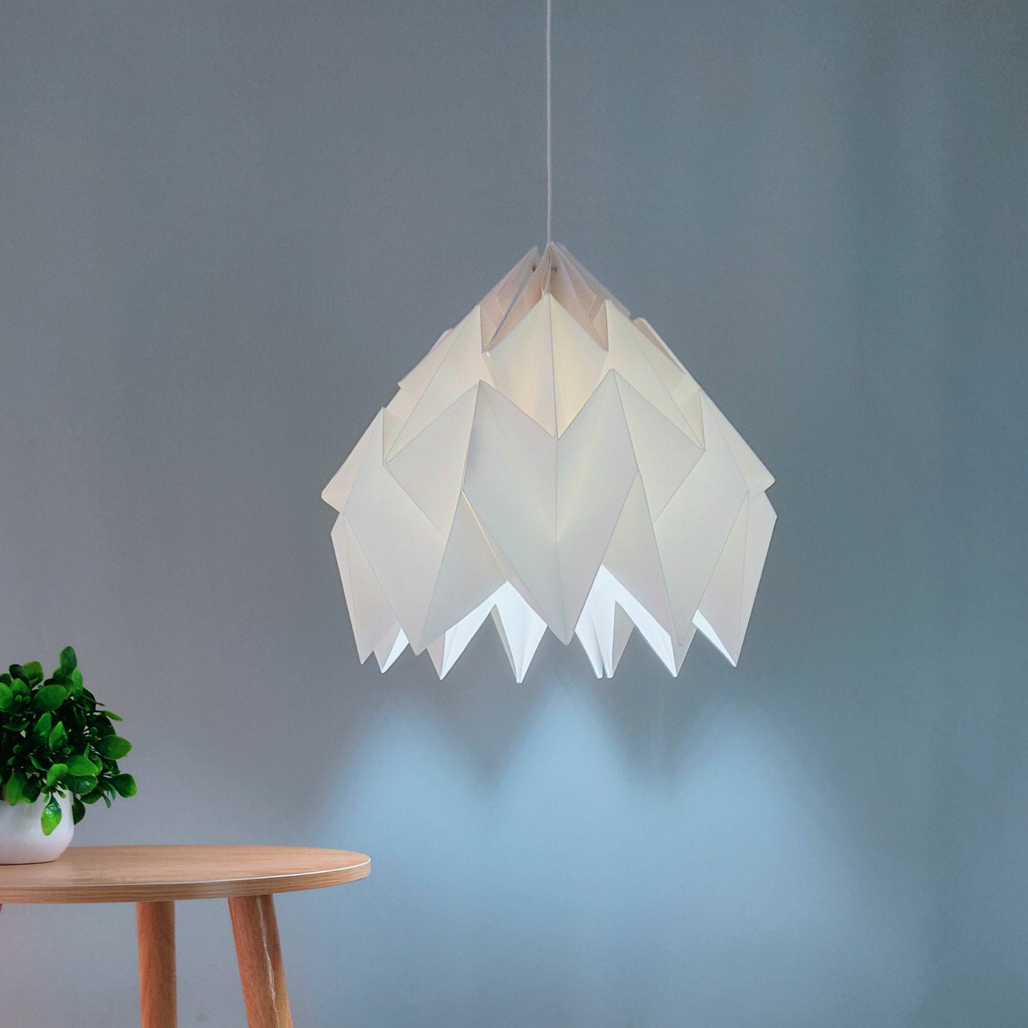 Minimalist Origami lampshade Handmade