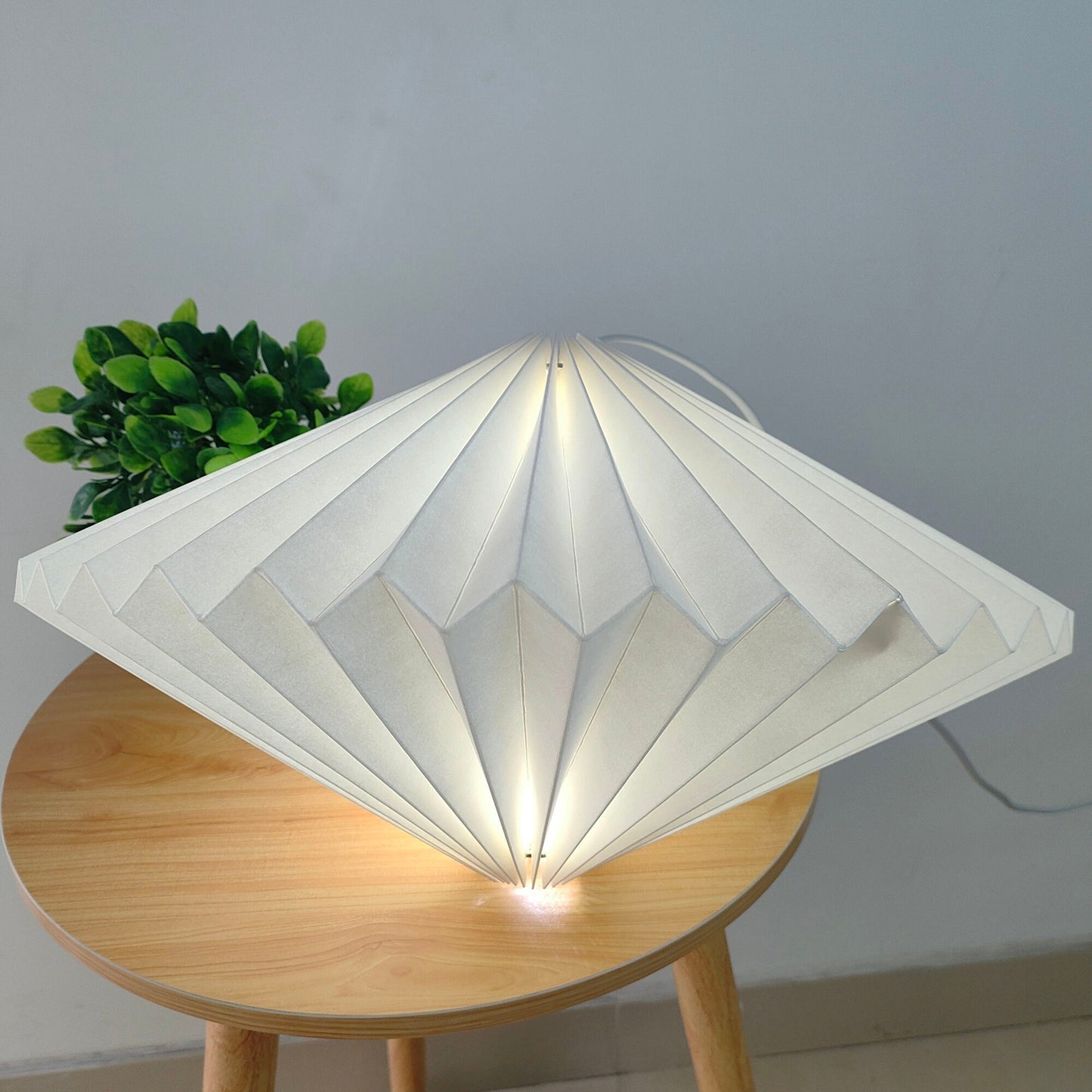 Origami Paper Lampshade Eco-friendly , White Pendant Lights