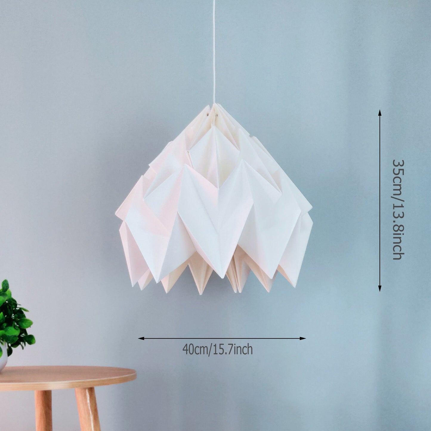 Minimalist Origami lampshade Handmade