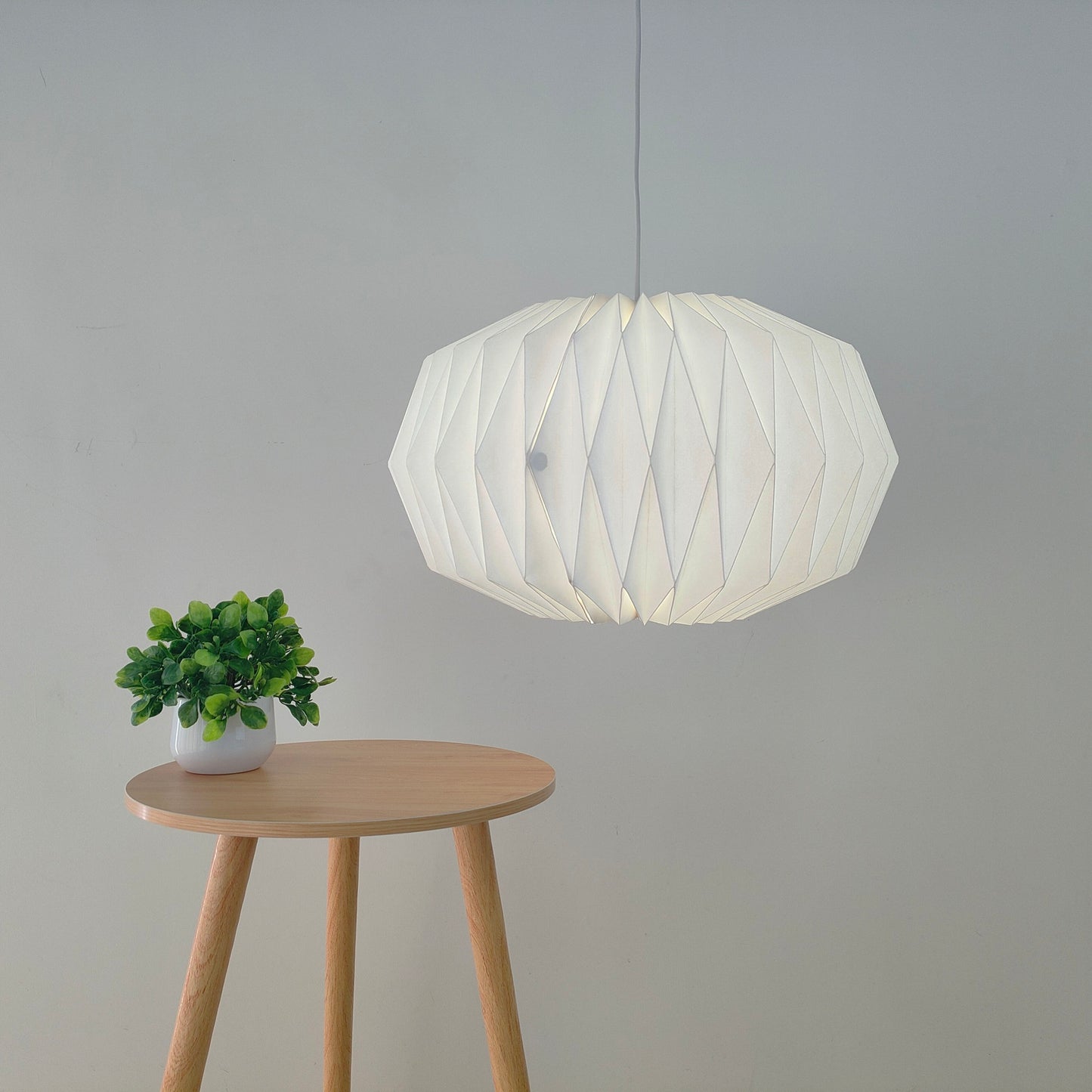 Pumpkin Paper Origami Lamps, White Paper Lampshade