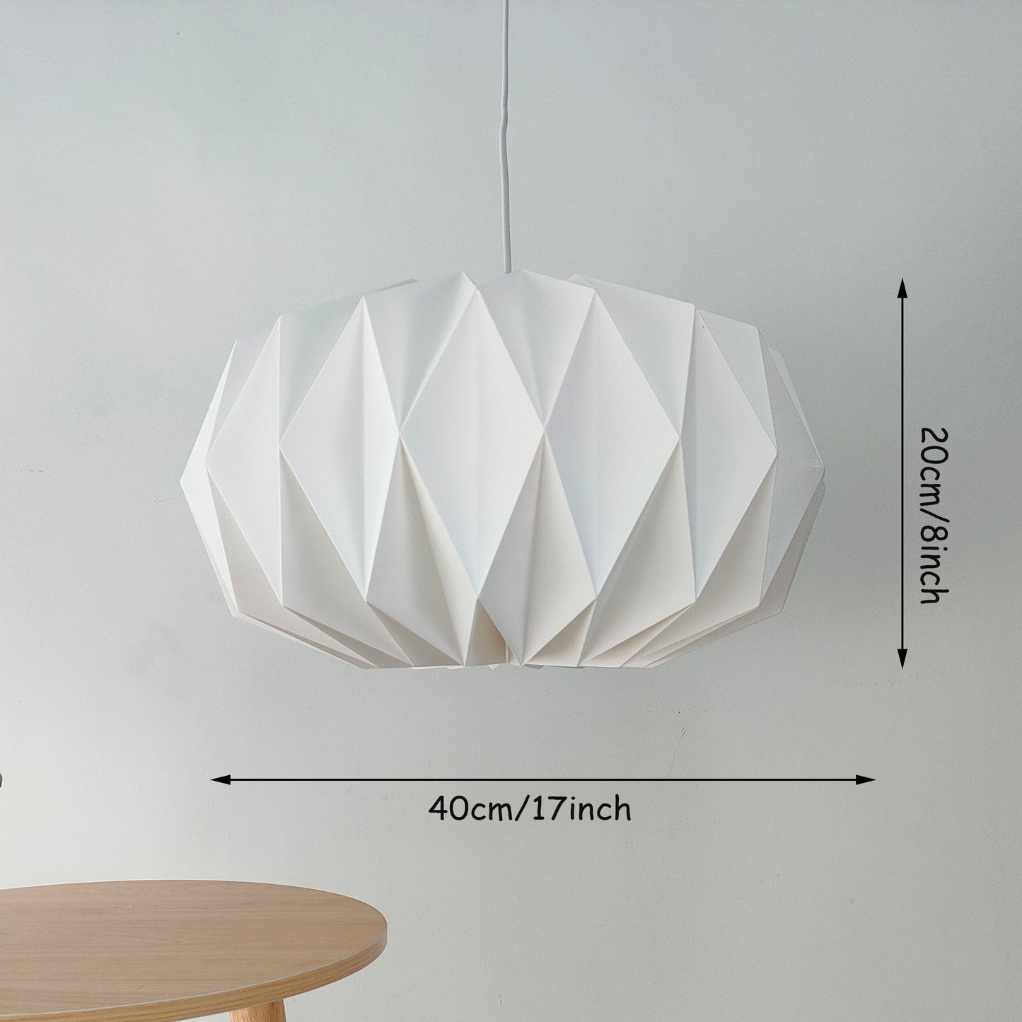 Pumpkin Paper Origami Lamps, White Paper Lampshade