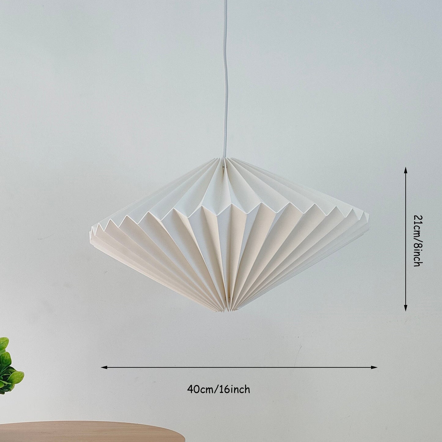 Origami Paper Lampshade Eco-friendly , White Pendant Lights
