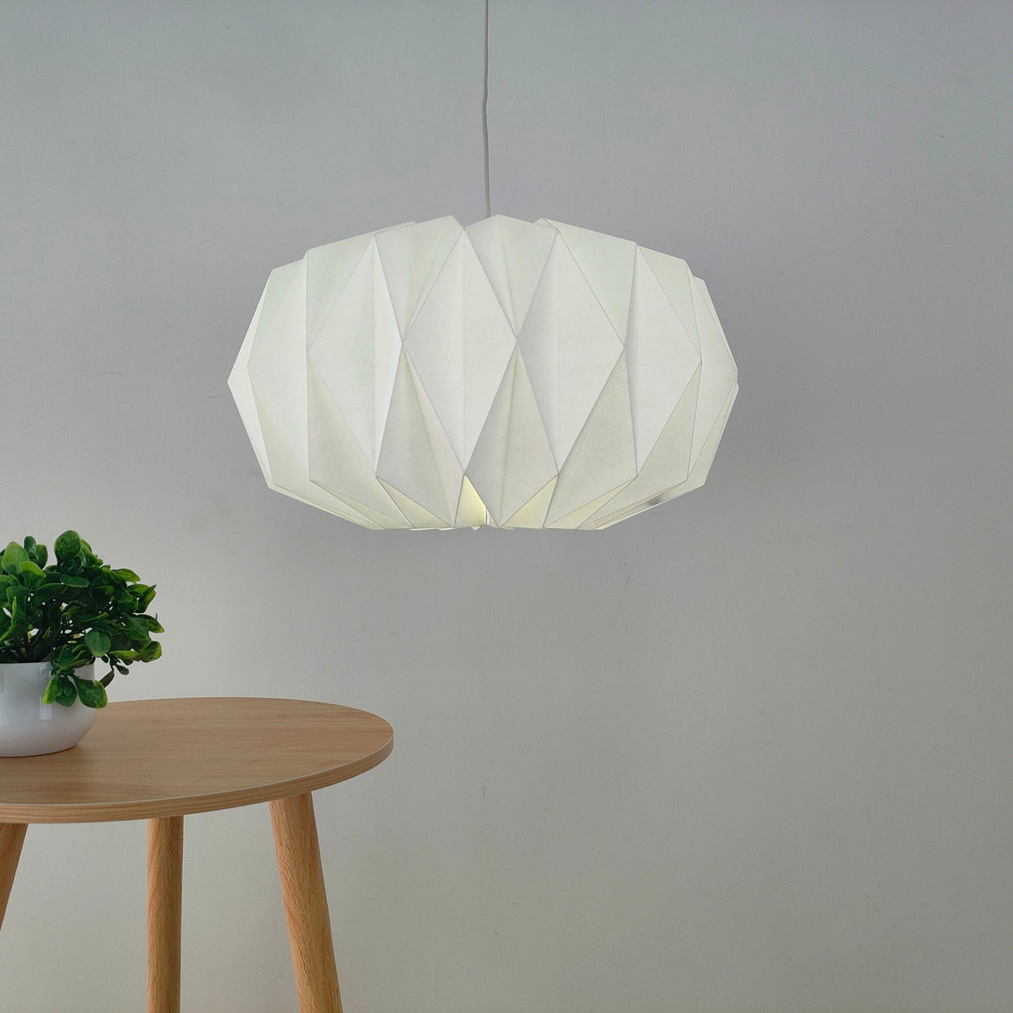 Pumpkin Paper Origami Lamps, White Paper Lampshade