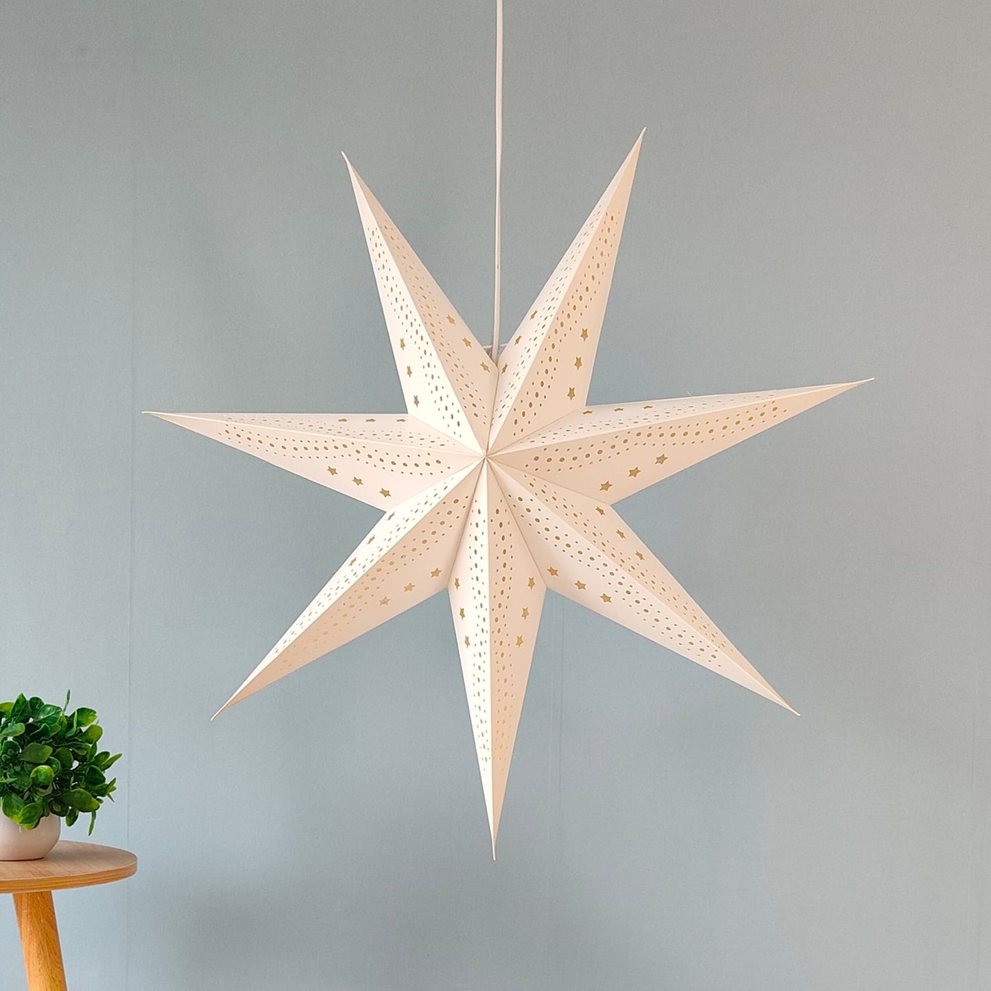 White Paper Star Lamps-Hollow Design-29 Inch