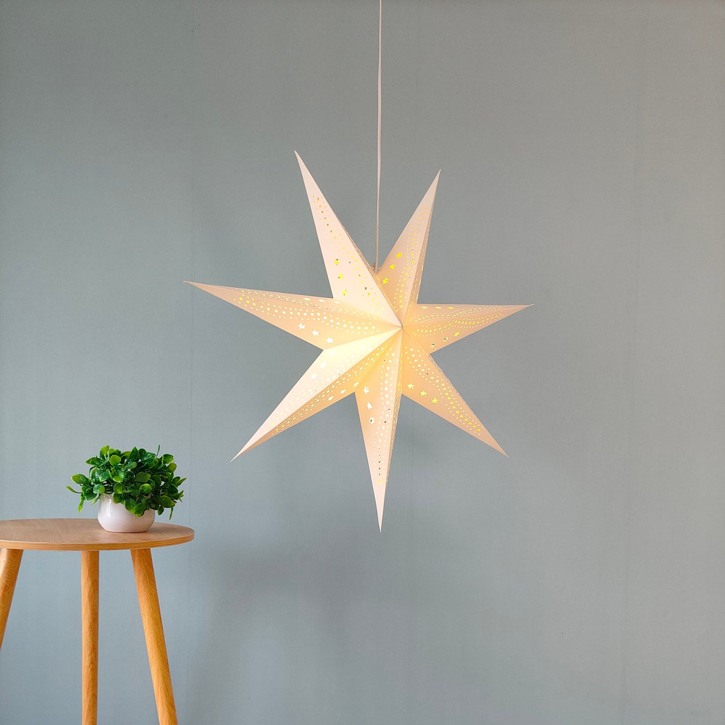 White Paper Star Lamps-Hollow Design-29 Inch