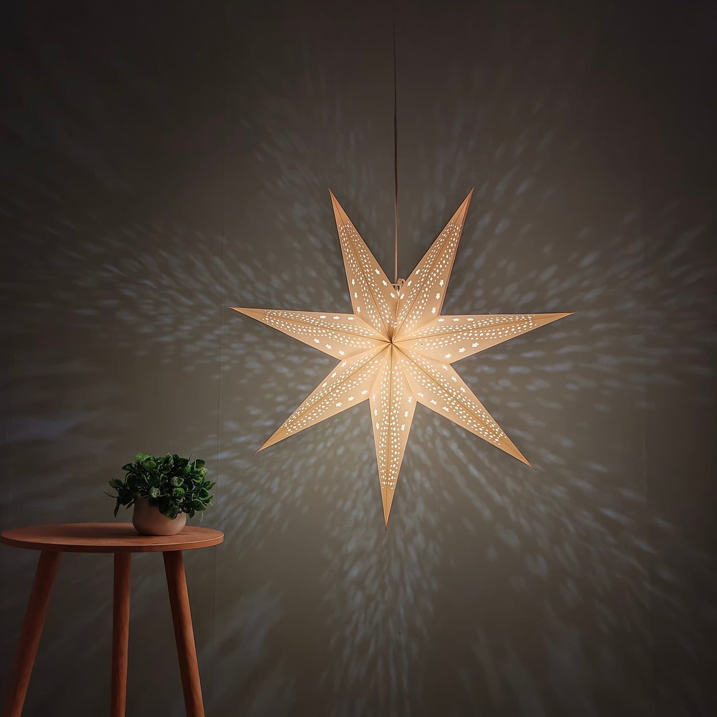 White Paper Star Lamps-Hollow Design-29 Inch