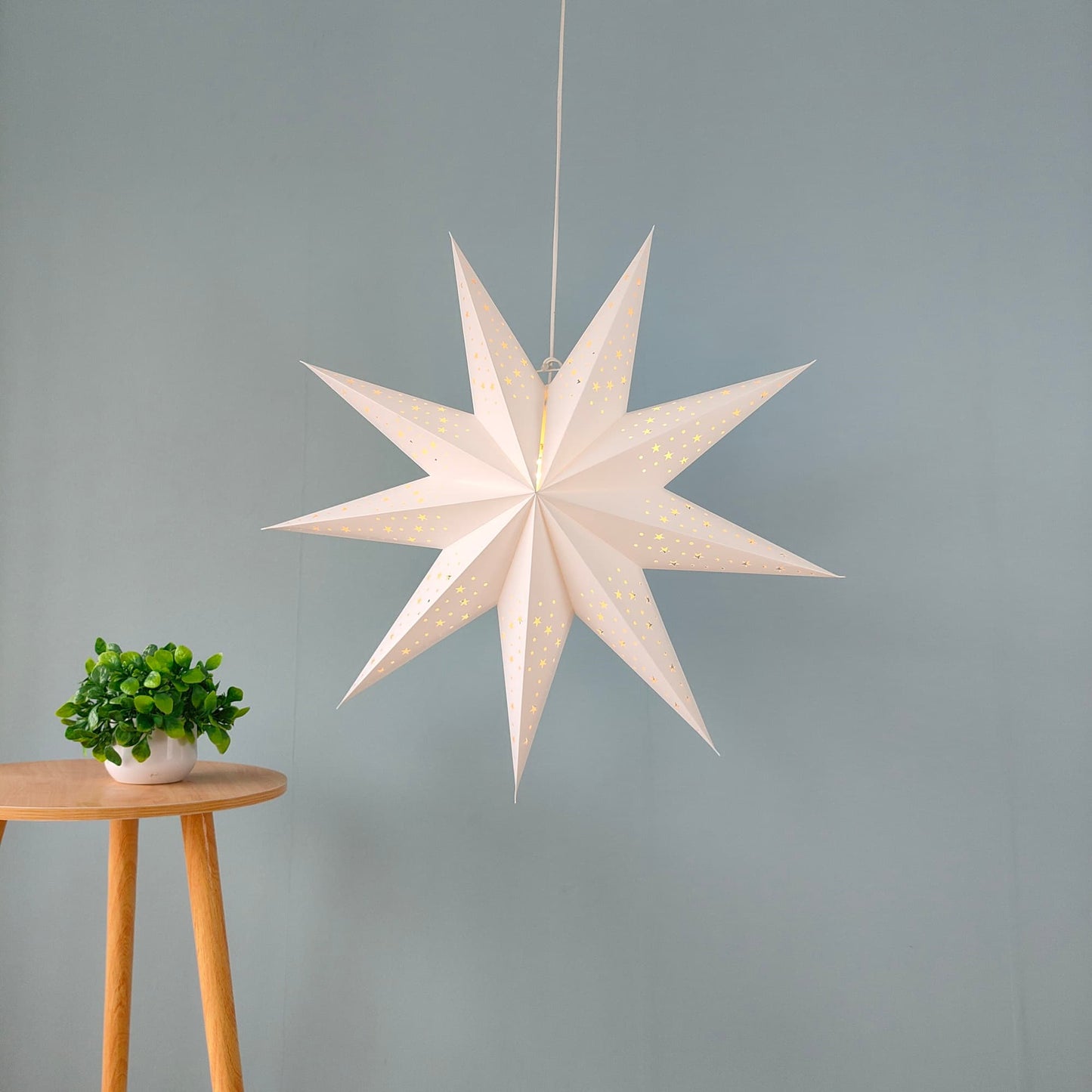 Nine-Pointed Star Lanterns – Hollow Star and Circle Design