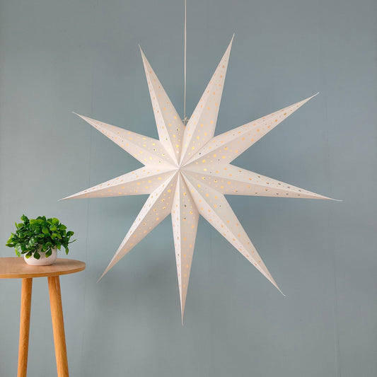 Nine-Pointed Star Lanterns – Hollow Star and Circle Design