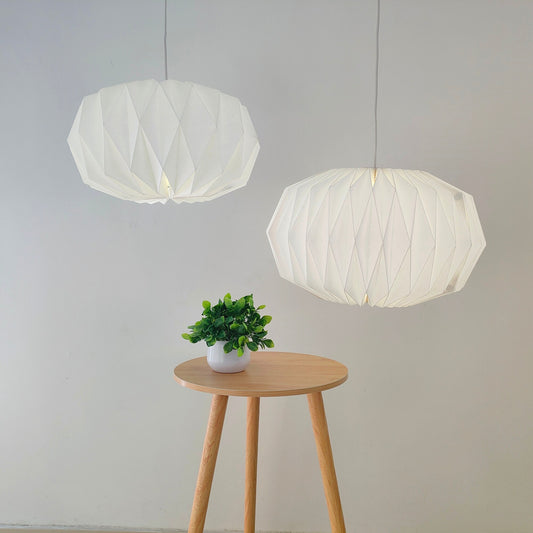 Pumpkin Paper Origami Lamps, White Paper Lampshade