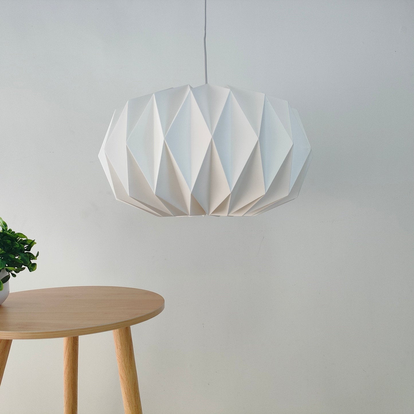 Vindeedlamps 白色纸质折纸吊灯，北欧极简风格，直径40厘米，现代家居装饰