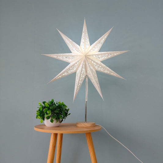 Paper Star Table Lamp – Elegant Lighting for Bedroom